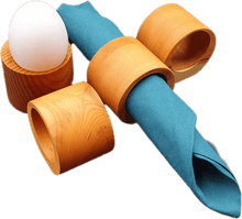 Load image into Gallery viewer, "Servíettuhrringur 2" napkin ring with flat side