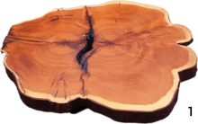 Laden Sie das Bild in den Galerie-Viewer, Baumscheiben 35-40cm- "Trérist-Tvöfalt"