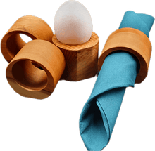 Load image into Gallery viewer, &quot;Servíettuhrringur 2&quot; napkin ring with flat side 
